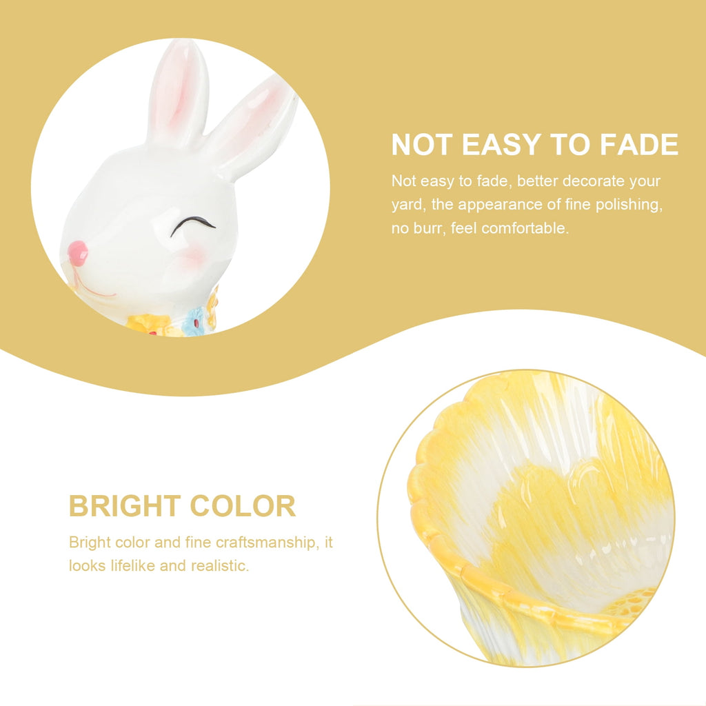 Ceramic Bunny Storage Bowl 2pcs Bunny Decoration and Storage Container