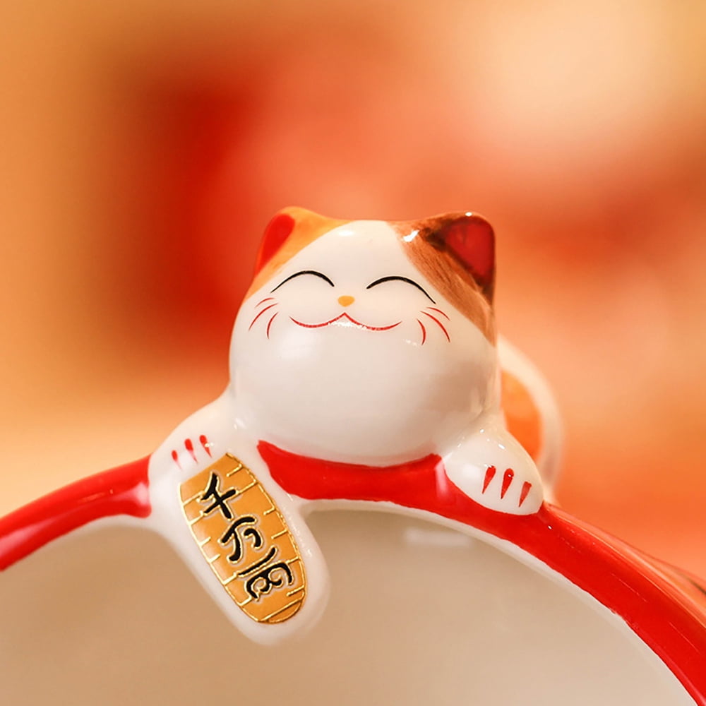 Ceramic Candy Box Cute Storage Box Money Box Chinese Home Decor for Attract Wealth and Good Luck