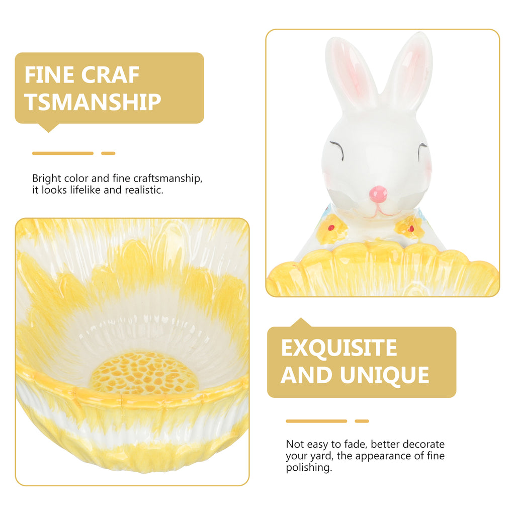 Ceramic Bunny Storage Bowl 2pcs Bunny Decoration and Storage Container