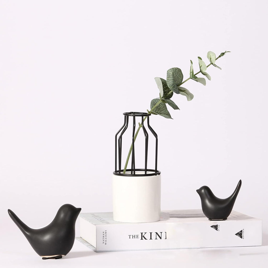Small Birds Statues Gold Home Decor Modern Style Figurine Decorative Ornaments for Living Room, Bedroom, Office Desktop, Cabinets Extra Large-Golden