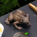 Ceramic Frog Tea Pet Figurine Feng Shui Decor Table Ornament