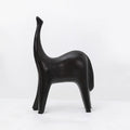 Ceramic Horse Statues，Black Modern Small Ceramic Animal Statues Decorative，Ornaments for Living Room Bedroom Office Desktop Cabinet Home Decor