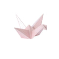 Ceramic Origami Crane Figurine Statue Handcrafted Crane Shaped Statue for Home Decor Ornament - Pink