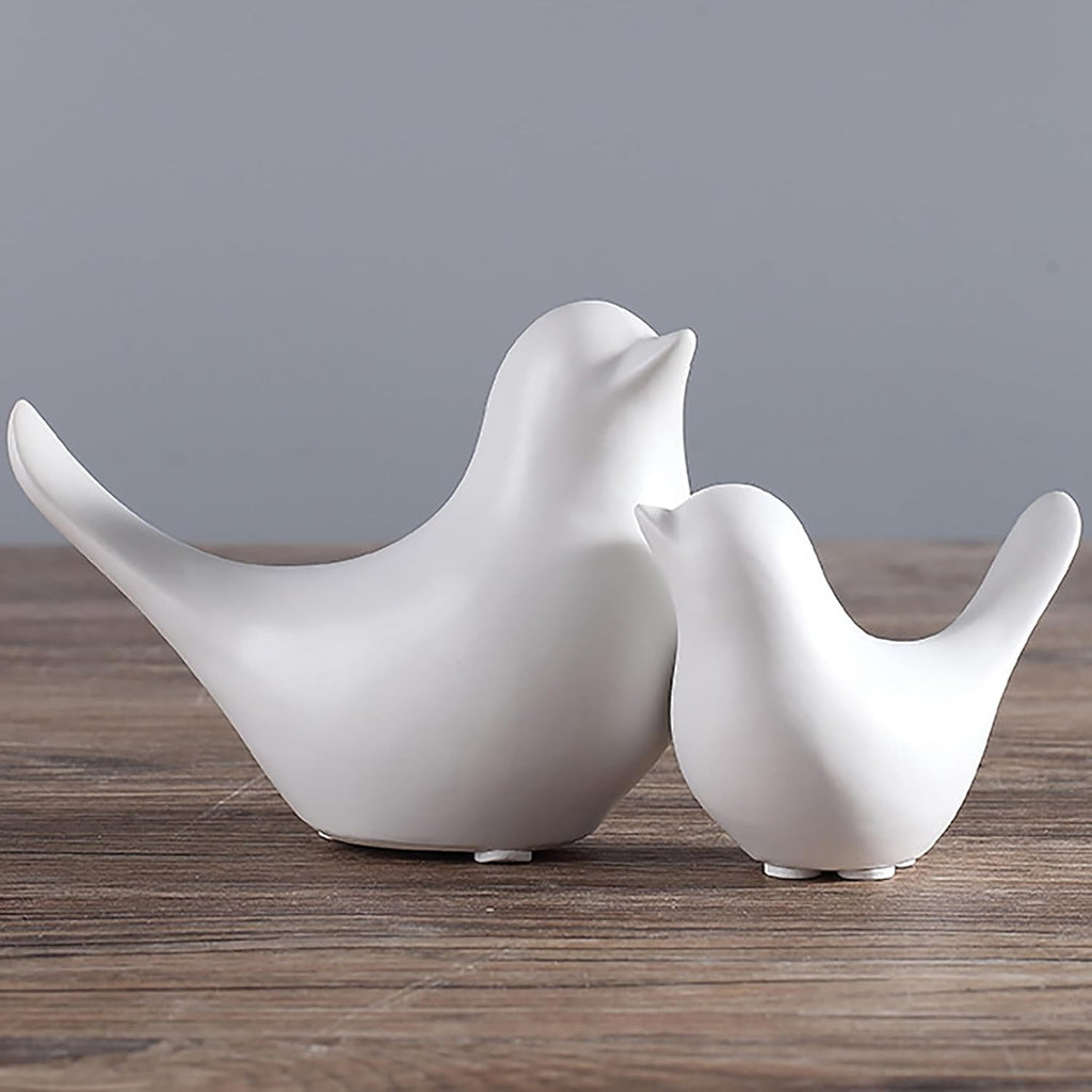 Small Birds Statues Gold Home Decor Modern Style Figurine Decorative Ornaments for Living Room, Bedroom, Office Desktop, Cabinets Extra Large-Golden