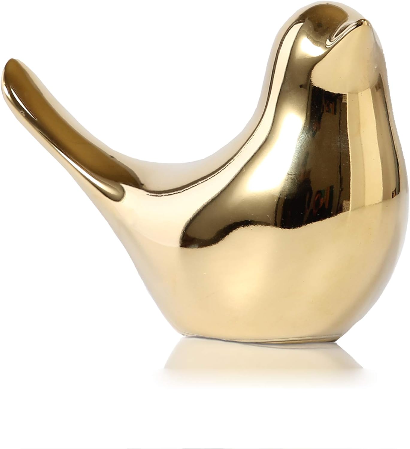 Small Birds Statues Gold Home Decor Modern Style Figurine Decorative Ornaments for Living Room, Bedroom, Office Desktop, Cabinets Extra Large-Golden